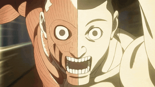 a drawing of a man with half of his face muscles