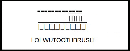 a picture of a lolwutoothbrush with a toothbrush on top of it