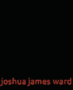 a close up of a person 's face with the name joshua james ward written on the bottom