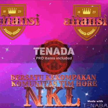 a logo for tenada pro items included