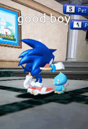 Good Boy Sonic GIF - Good Boy Sonic Chao Sonic GIFs