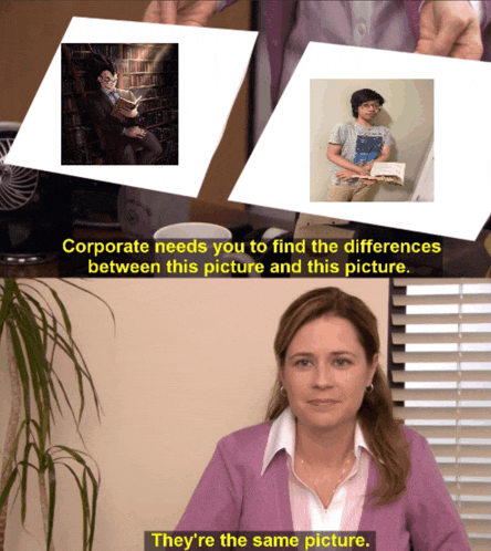 corporate needs you to find differences between this picture and this picture