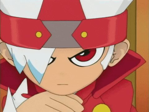 a close up of a cartoon character wearing a red and white hat and a red jacket .