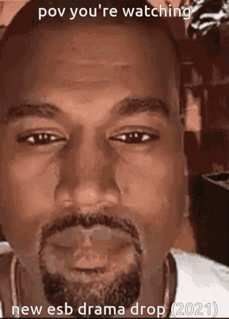 a close up of a man 's face with the caption pov you 're watching new esb drama drop