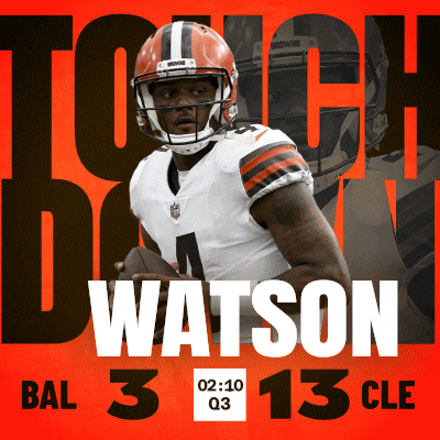 a poster with a football player named watson