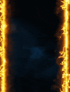 a dark blue background with a few lines of fire on it