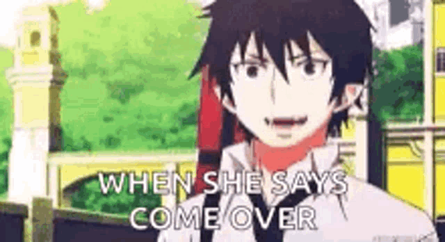 a boy in a white shirt and tie is talking to a girl .