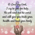 a prayer with a picture of a person 's hands and a rainbow of chakras .