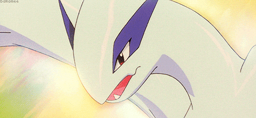a close up of a cartoon character with the word bakamee on the bottom right