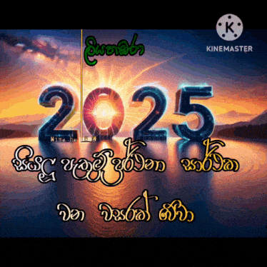 the year 2025 is displayed on a sunset background