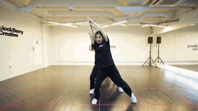 a dance studio with a sign that says " blackberry creative "
