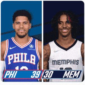 Philadelphia 76ers (39) Vs. Memphis Grizzlies (30) Half-time Break GIF - Nba Basketball Nba 2021 GIFs