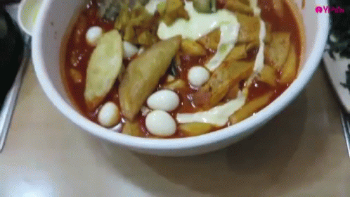 엽기떡볶이 떡볶이 GIF - Yupdduk Korean Rice Cake GIFs