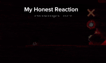 a screenshot of a video game with a message that says `` my honest reaction ''