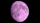 a close up of a purple moon on a black background