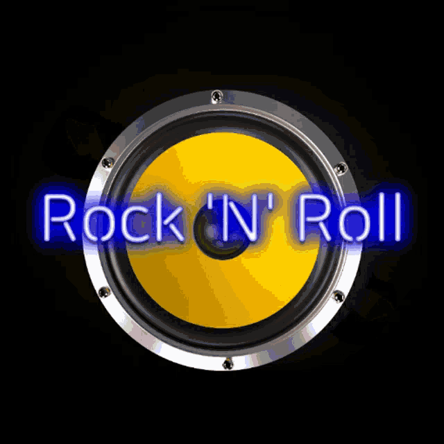 a neon sign that says rock n ' roll