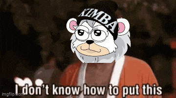 a cartoon of a bear wearing a kimba beanie