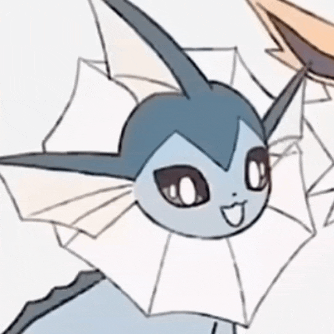 a close up of a drawing of a pokemon with a white collar