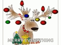 Merry Christmas Reindeer GIF - Merry Christmas Reindeer Lights GIFs