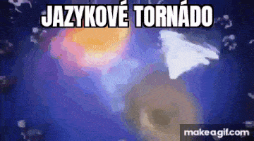a computer generated image of a tornado with the words " jazykove tornado " above it