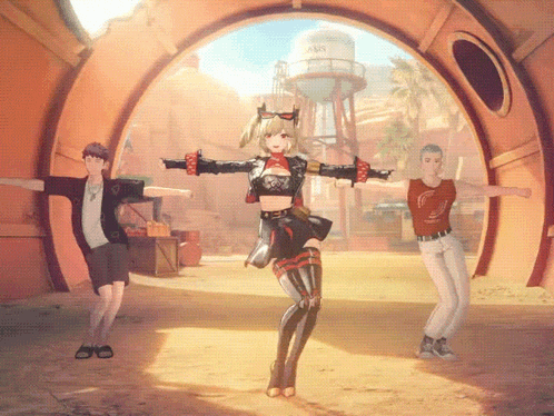 a water tower is visible in the background of a video game scene