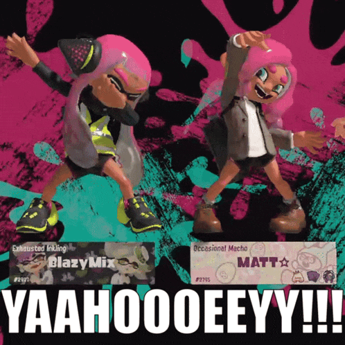 a picture of a cartoon character with the words yaahooeeyy