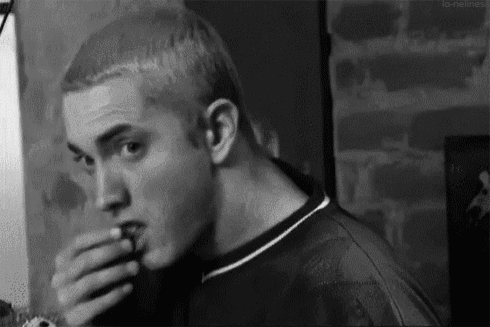 Eating GIF - Eminem Eating Shock GIFs