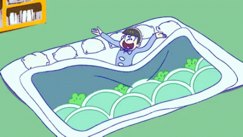 バカ　おそ松さん GIF - Oso Matsusan Bed Ready To Sleep GIFs