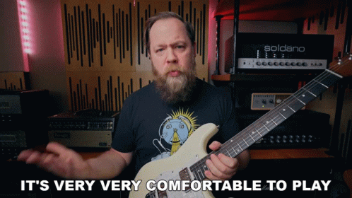 Its Very Very Comfortable To Play Ryan Fluff Bruce GIF - Its Very Very Comfortable To Play Ryan Fluff Bruce Riffs Beards And Gear GIFs