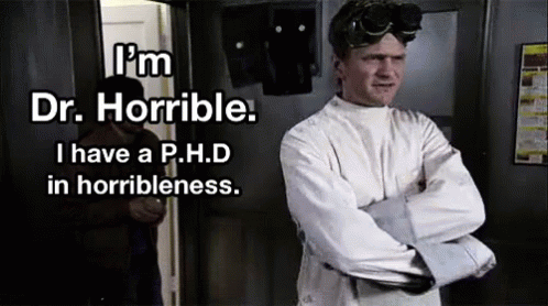 Dr. Horrible GIF - Dr Horrible Phd Horribleness GIFs
