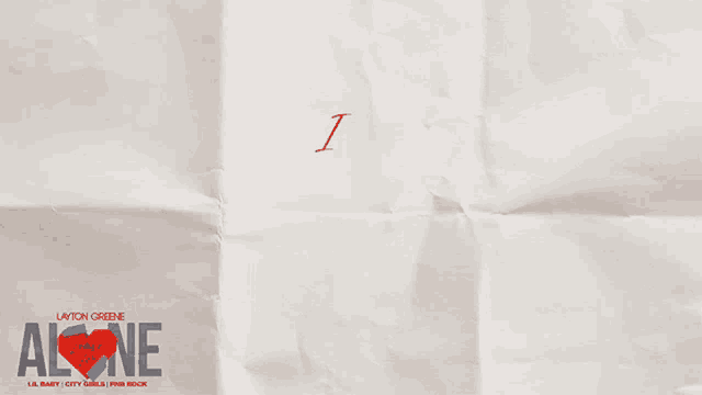 a crumpled piece of paper with the words i see alone on it