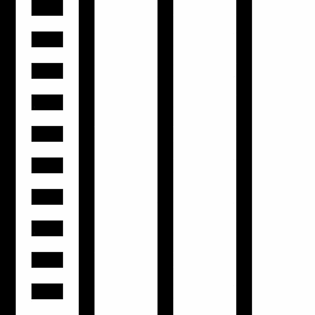 a set of black and white checkered stripes on a white background