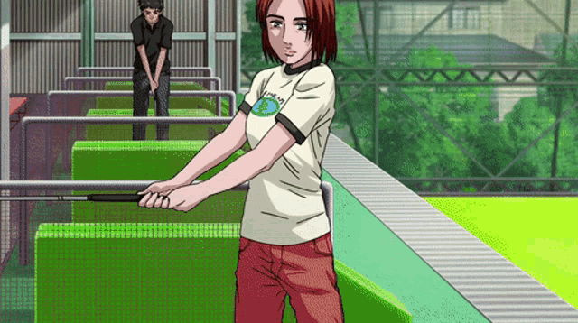 a cartoon of a girl wearing a shirt that says " japan " on it