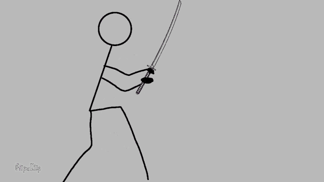 a stick figure is surrounded by purple and pink circles and says flipa clip on the bottom right