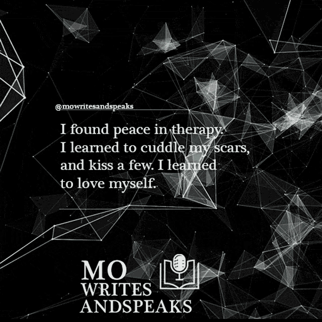 a poster for mo writes and speaks shows a quote