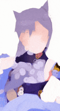 a cartoon character with a cat ear and the number 8 on their chest