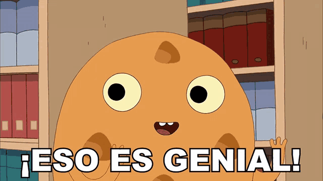 a cartoon character says " eso es genial " in spanish
