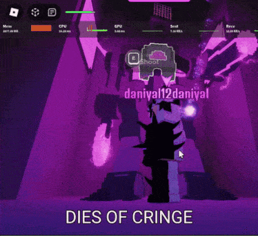 a screenshot of a video game with the words dies of cringe at the bottom