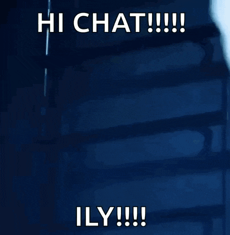 a picture of a robot with the words hi chat !!! ily !!! written on it .