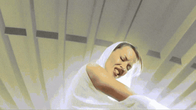 a painting of a woman wrapped in a white blanket