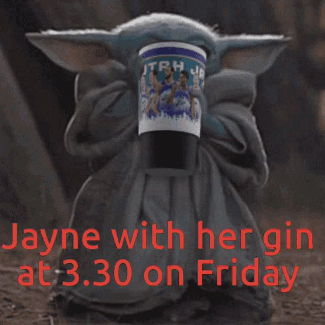 Jaypo Gin Drink GIF - Jaypo Gin Drink Baby Yoda GIFs