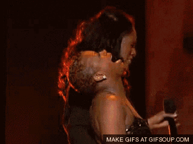 a gif of a couple kissing with the words make gifs at gifsoup.com