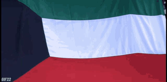 a green white and red flag with a gif22 watermark