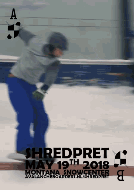 a poster for shredpret may 19th 2018