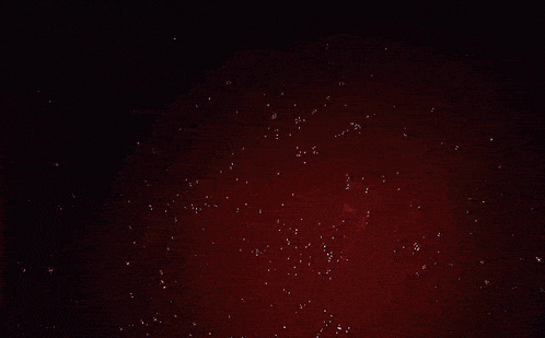 a dark red background with a lot of small dots