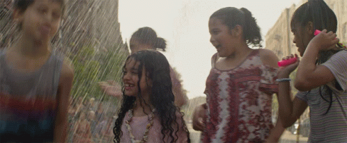Playing In The Rain Cooling Off GIF - Playing In The Rain Cooling Off Broken Water Hydrant GIFs