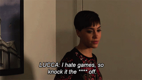 I Hate Games So Knock It The Fuck Off Lucca Quin GIF - I Hate Games So Knock It The Fuck Off Lucca Quin The Good Fight GIFs