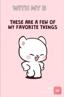 a cartoon of two teddy bears hugging each other with the words `` with my b cuddling babe '' .