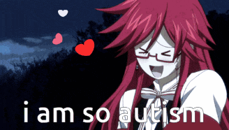 a picture of a girl with red hair and the words " i am so autism "