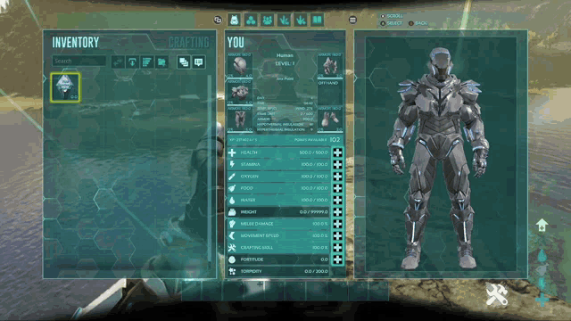 a screenshot of a video game called crafting